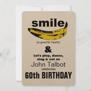 Convite para festa de 60 anos Sorriso é bom
