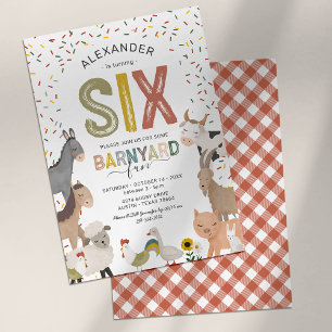 Convite para Festa de 6 Anos no Petting Zoo