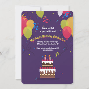 Convite para Festa de aniversário