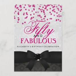 Convite para Festa de aniversário 50, Fabuloso, Ro