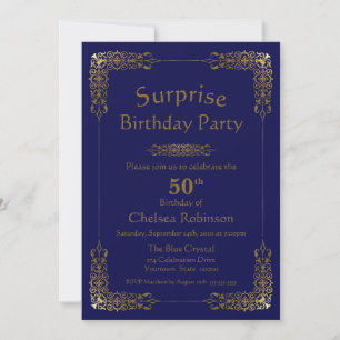 Convite para Festa de aniversário 50th Surpresa D