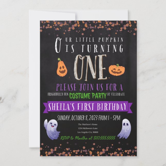 Convite para Festa de Aniversário com Fantasia (Frente)