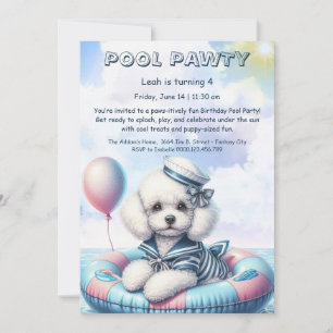 Convite para Festa de Aniversário com Piscina Spla