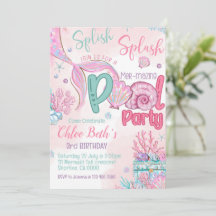 Convite para Festa de Aniversário com Tema de Sere