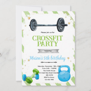 Convite para festa de aniversário CrossFit