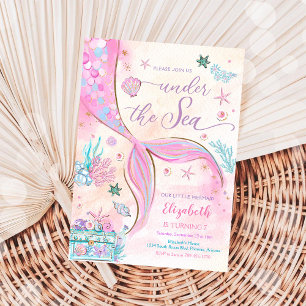 Convite para Festa de Aniversário da Sereia