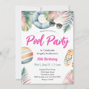 Convite para Festa de Aniversário de 16 Anos na Pi