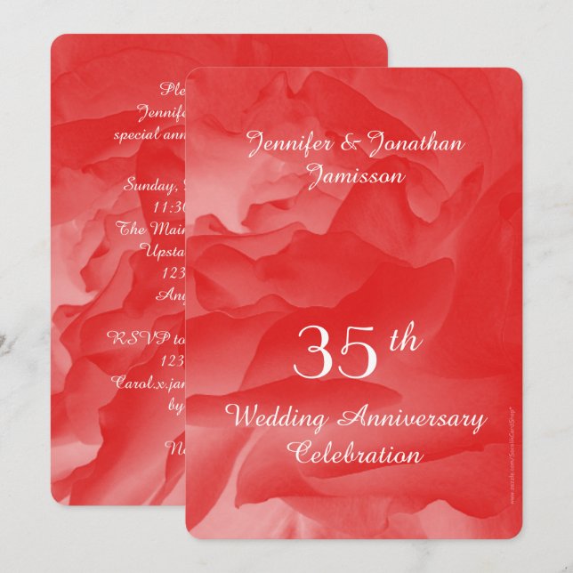 Convite para Festa de Aniversário de 35 Anos de Ca (Frente/Verso)