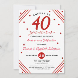 Convite para Festa de Aniversário de 40 Anos, Rubi