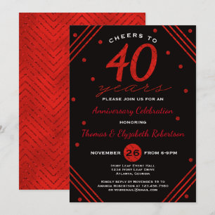 Convite para Festa de Aniversário de 40 anos, Rubi