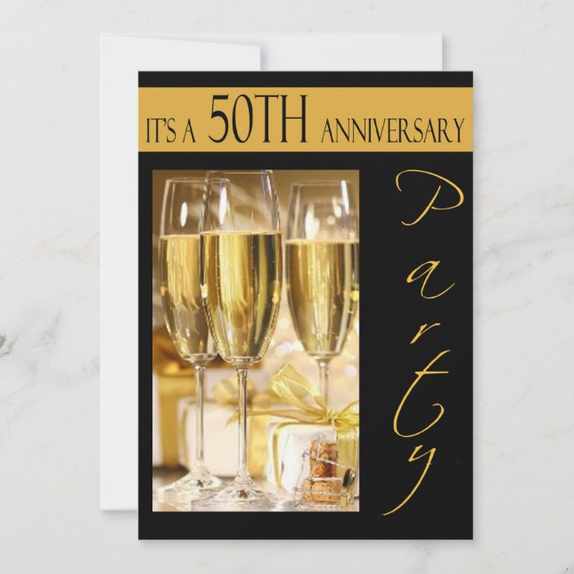 Convite para Festa de Aniversário de 50 Anos (Frente)