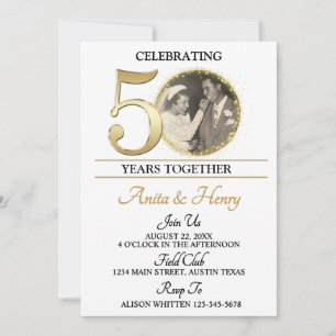 Convite para Festa de Aniversário de 50 Anos