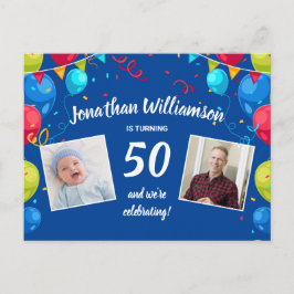 Convite para Festa de Aniversário de 50 anos, 2 Fo