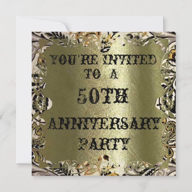 Convite para Festa de Aniversário de 50 anos em Do (Frente)