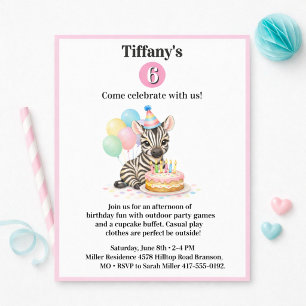 Convite para Festa de Aniversário de 6 anos, Tema 