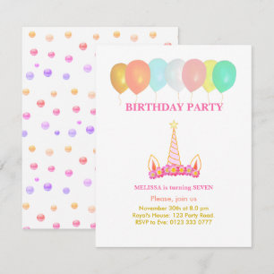 Convite para Festa de Aniversário de 7 anos do Uni