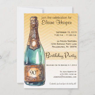 Convite para Festa de aniversário de 90 no Dourado