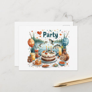 Convite para festa de aniversário de amante de pei