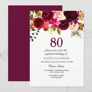 Convite para Festa de aniversário de Boho Floral B