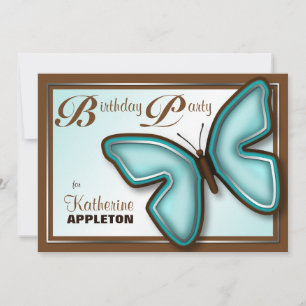 Convite para Festa de aniversário de Borboleta Tu
