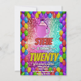 Convite para Festa de aniversário de café de esqui