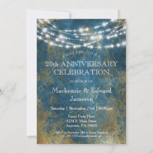 Convite para Festa de Aniversário de Casamento Blu