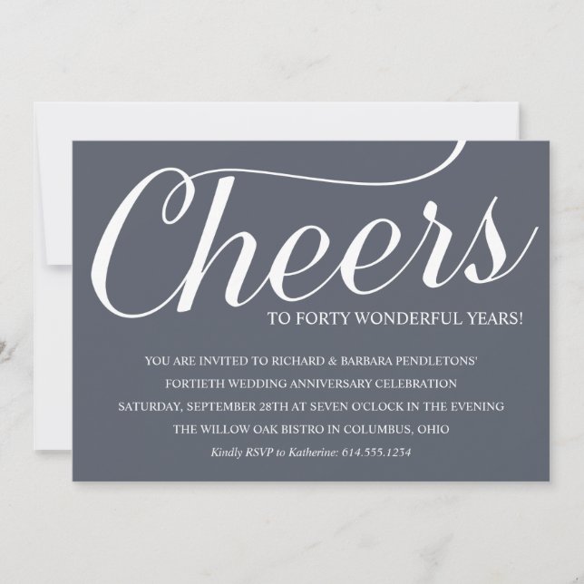 Convite para Festa de Aniversário de Casamento Chi (Frente)