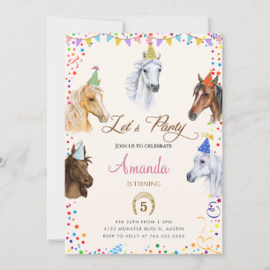 Convite para Festa de Aniversário de Cavalo