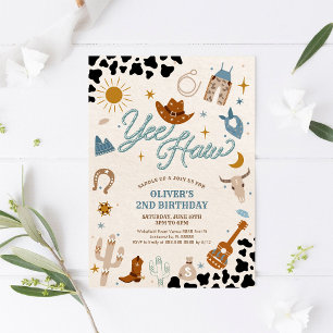 Convite para Festa de Aniversário de Cowboy