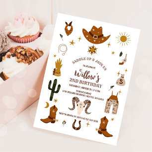 Convite para Festa de Aniversário de Cowboy