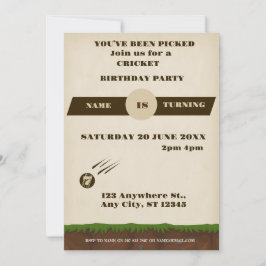 Convite para Festa de Aniversário de Críquete Espo