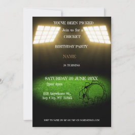 Convite para Festa de Aniversário de Críquete Espo