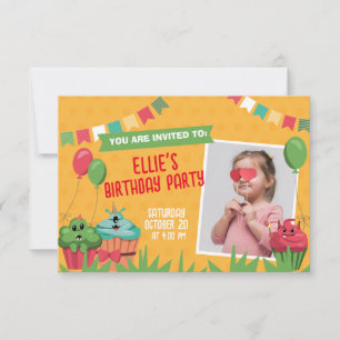 Convite para Festa de aniversário de Cupcake em Cu