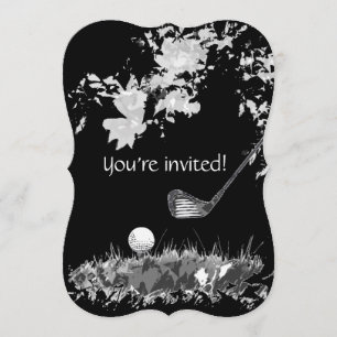 Convite para Festa de aniversário de Curso de Golf