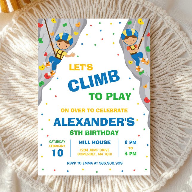 Convite para Festa de Aniversário de Escalada em R (Criador carregado)