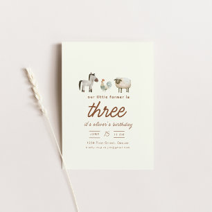 Convite para Festa de aniversário de fazendas