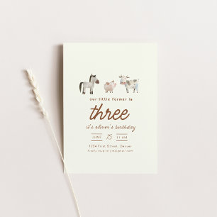 Convite para Festa de aniversário de fazendas