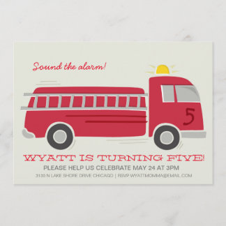 Convite para Festa de aniversário de Firecaminhão