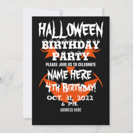 CONVITE PARA FESTA DE ANIVERSÁRIO DE HALLOWEEN