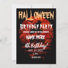 CONVITE PARA FESTA DE ANIVERSÁRIO DE HALLOWEEN