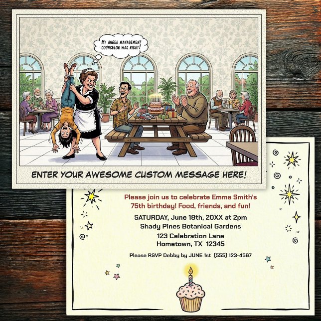 Convite para Festa de Aniversário de Idoso (Criador carregado)