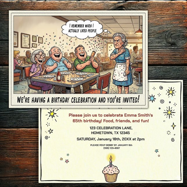 Convite para Festa de Aniversário de Idoso (Criador carregado)