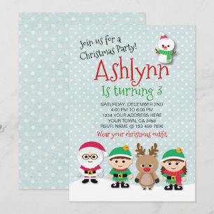 Convite para Festa de aniversário de Natal