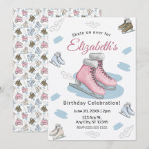 Convite para Festa de Aniversário de Patinação no