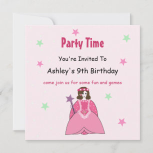 Convite para Festa de Aniversário de Princesa