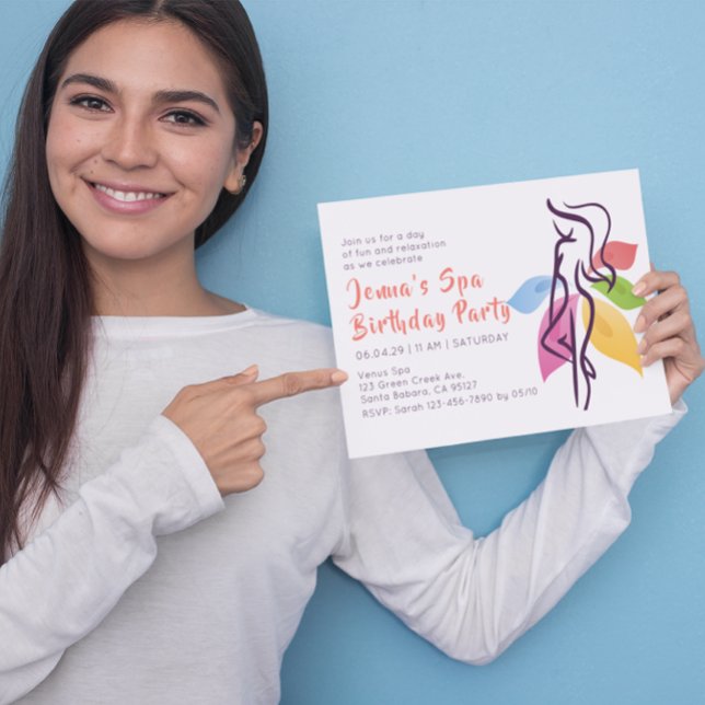 Convite para Festa de Aniversário de Relaxamento e (Criador carregado)