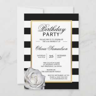 Convite para Festa de aniversário de Rosa Preto El