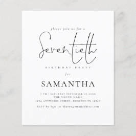 Convite para Festa de aniversário de Script Simple