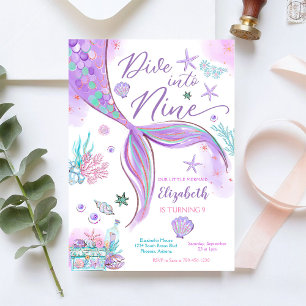 Convite para Festa de Aniversário de Sereia