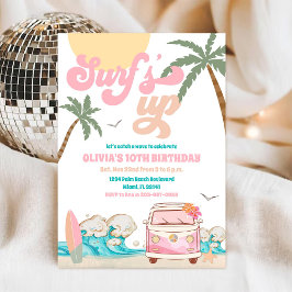 Convite para Festa de Aniversário de Surf